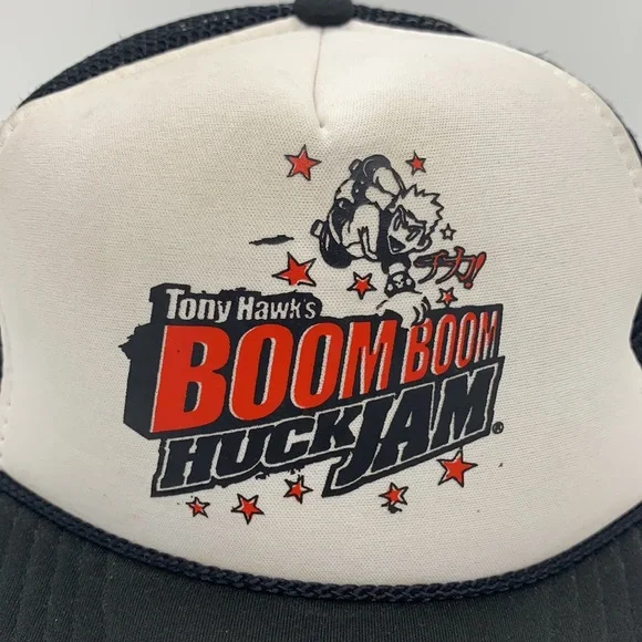 Tony Hawk’s SnapBack Black White Boom Boom Huck Jam Nissun Cap Skater Skateboard - Picture 2 of 12